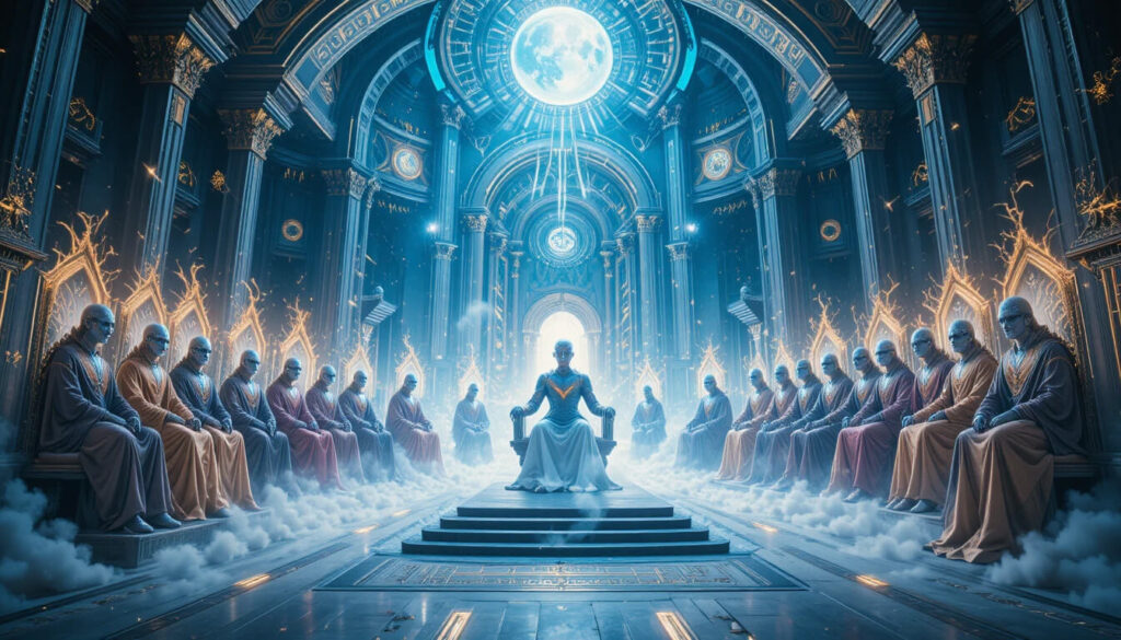 Conselho dos Elohim, "Os Poderosos", seres avançados apresentados na Bíblia como "deuses".