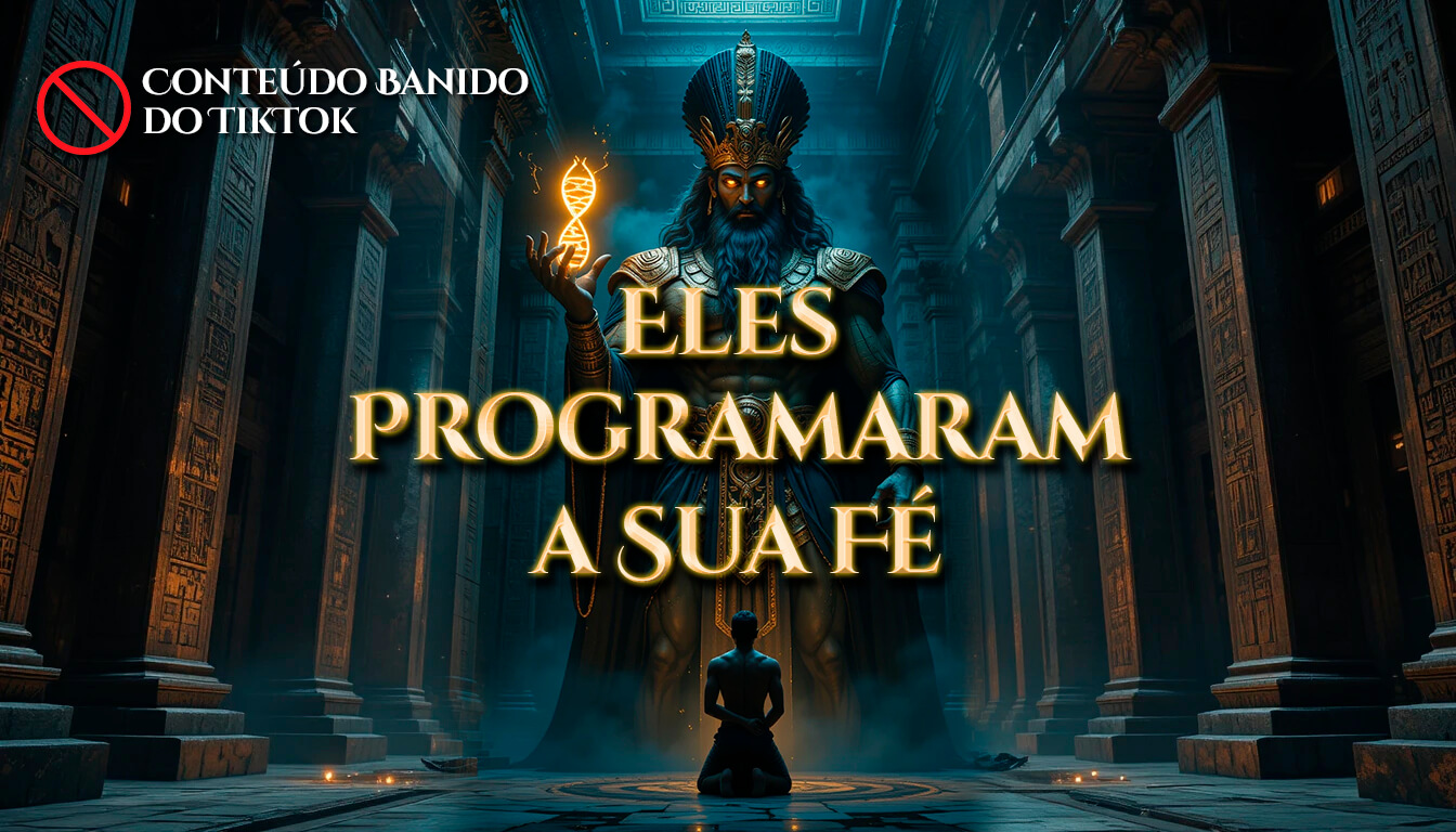 Anunnaki manipulando DNA humano mostrando instalação do gene da fé VMAT2 para programar espiritualidade e submissão