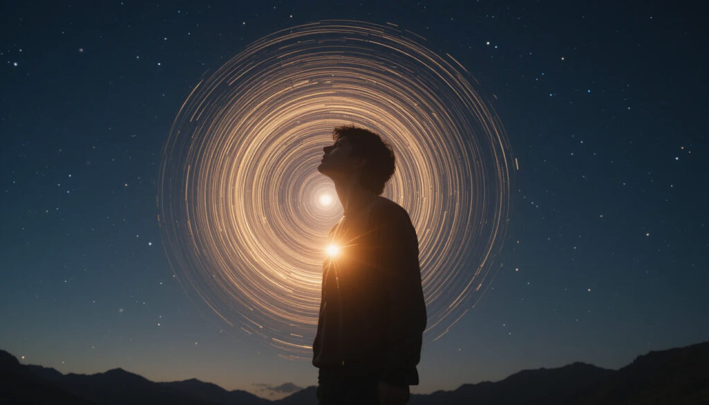 Centelha divina no interior humano se expandindo mostrando despertar gnóstico ensinado por Jesus através do autoconhecimento