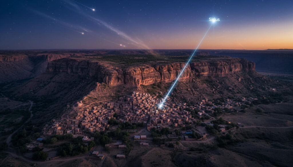 Falésias de Bandiagara Mali região dos Dogons como ponto de contato com Sírius e guardiões do conhecimento dos Nommo