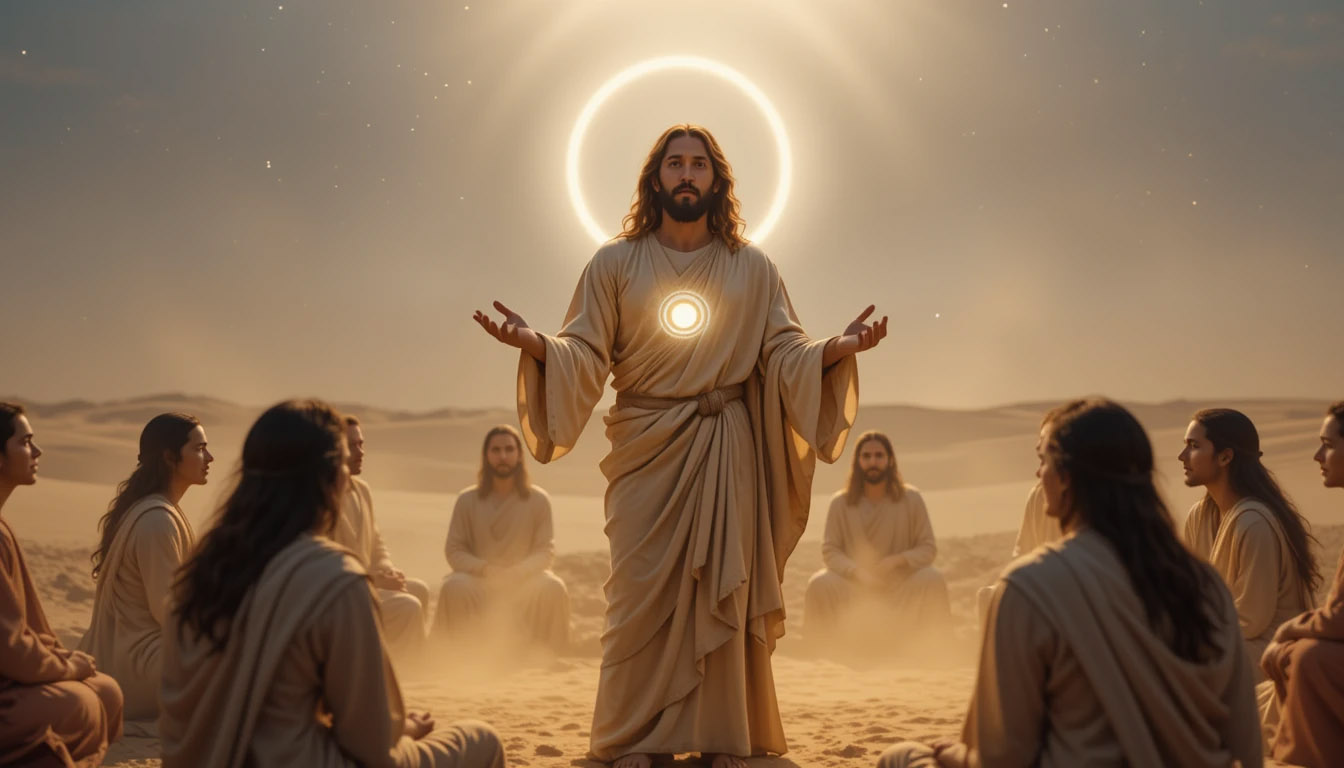 Jesus gnóstico ensinando sobre Reino interior e despertar da centelha divina através da gnose não da fé cega