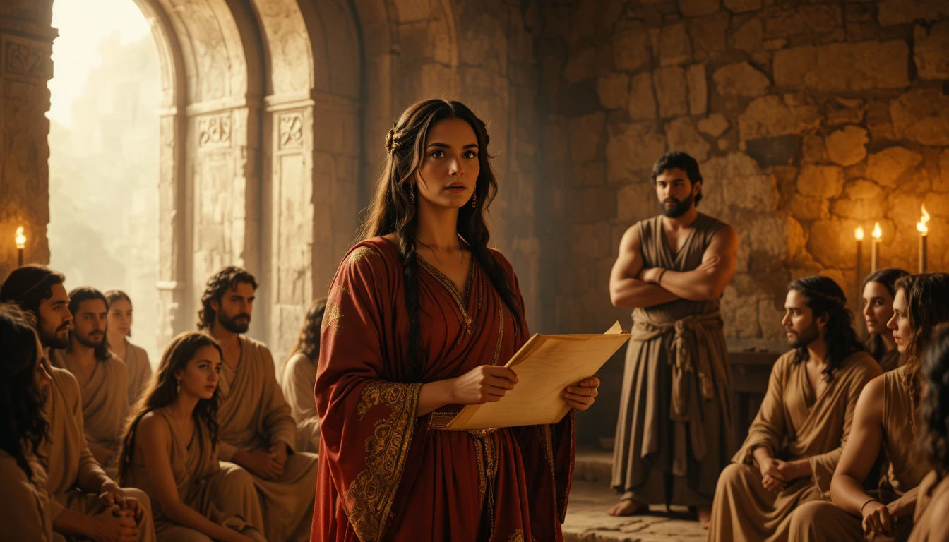 Maria Madalena ensinando discípulos causando ciúmes de Pedro mostrando conflito de autoridade no cristianismo primitivo