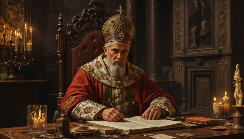 Papa Gregório I em 591 d.C. criando difamação de Maria Madalena fundindo três mulheres para apagar autoridade feminina