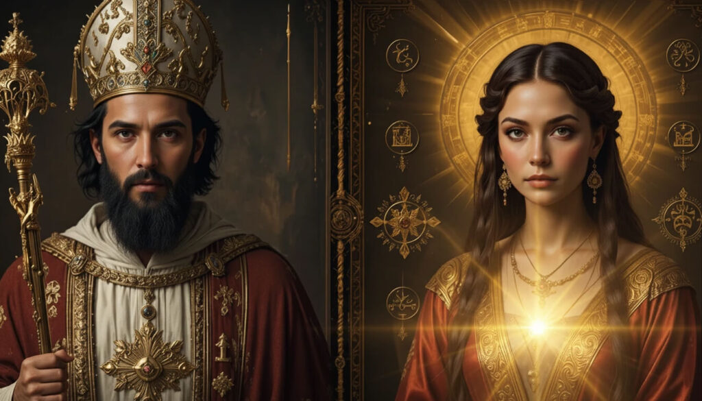 Comparação entre modelo de Pedro hierárquico institucional versus modelo de Maria Madalena gnóstico de conhecimento direto