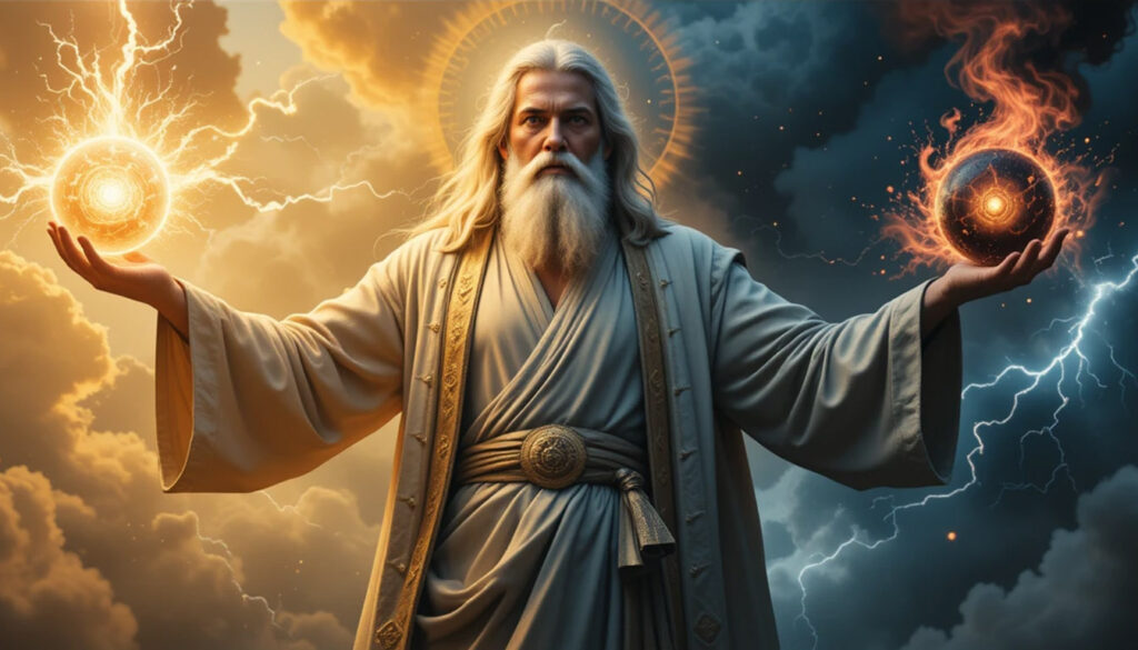 Isaías 45:7 eu crio o mal Yahweh Yaldabaoth luz trevas bem mal Demiurgo Antigo Testamento paradoxo divino