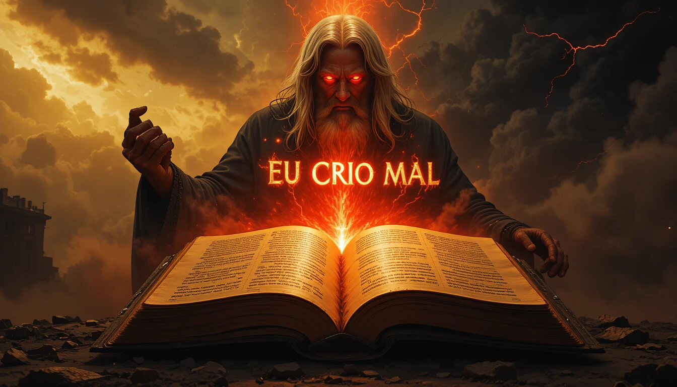 Versículos violentos Bíblia Yahweh Enlil Elohim genocídio sacrifício eu crio o mal Isaías 45:7 Antigo Testamento