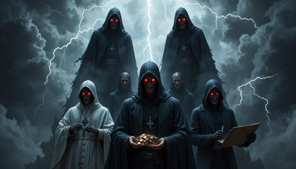 Estrutura de controle dos Arcontes mostrando como sistemas modernos mantêm humanidade aprisionada segundo gnosticismo