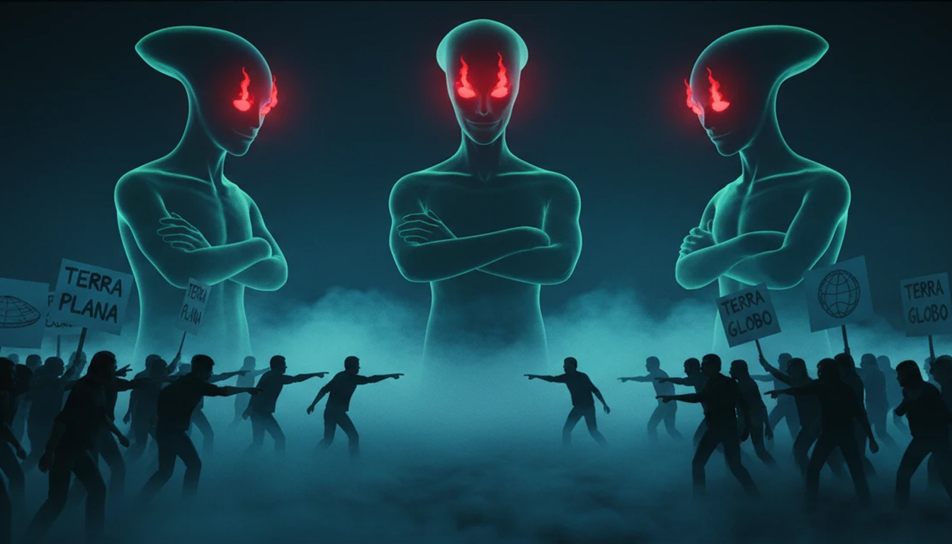 Arcontes Anunnaki controladores dividindo humanidade debate Terra plana globo distração manipulação dimensional divisão social