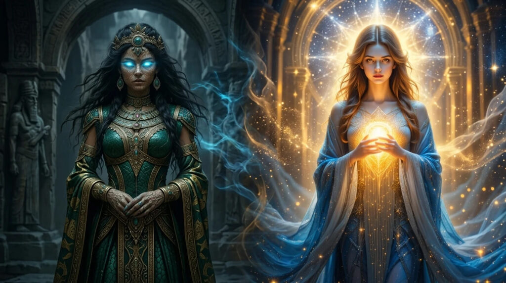 Contraste entre Asherah deusa Anunnaki do sistema de controle e o arquétipo da verdadeira Grande Mãe representado por Sophia e Ísis como seres de libertação