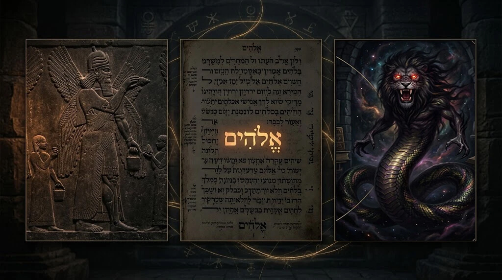 Comparação entre Anunnaki sumérios Elohim bíblicos e Arcontes gnósticos mostrando que três tradições independentes descrevem o mesmo sistema de administração e controle