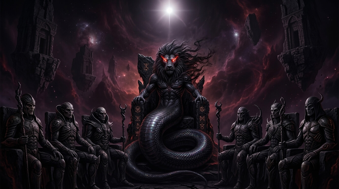 Yaldabaoth criou os Arcontes para aprisionar centelhas divinas nesta dimensão.