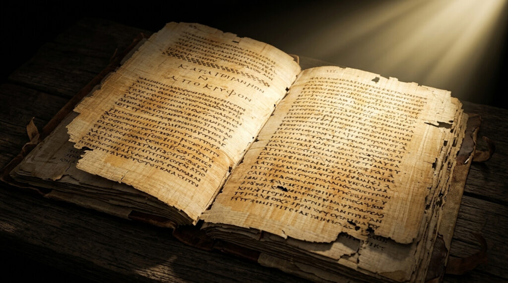 Manuscritos de Nag Hammadi contendo a Hipóstase dos Arcontes texto gnóstico que descreve a criação e funções dos Arcontes por Yaldabaoth