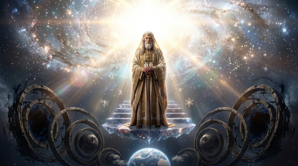 Melquisedeque posicionado acima das esferas dos Arcontes e conectado ao verdadeiro Altíssimo Fonte original completamente distinto do Elyon bíblico que corresponde a Anu dos Anunnaki
