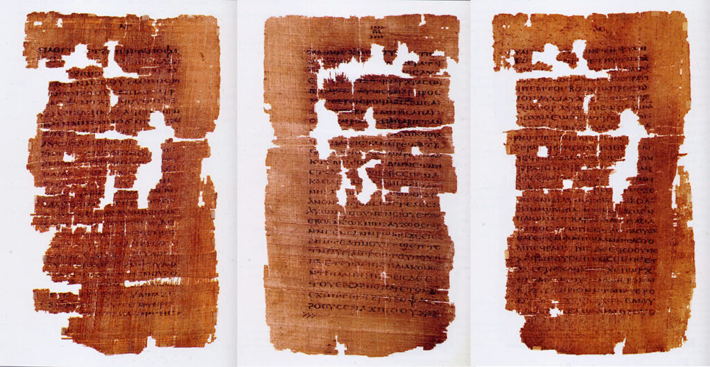 Códice Tchacos fragmentado contendo o Evangelho de Judas texto gnóstico autenticado por datação de carbono após séculos desaparecido
